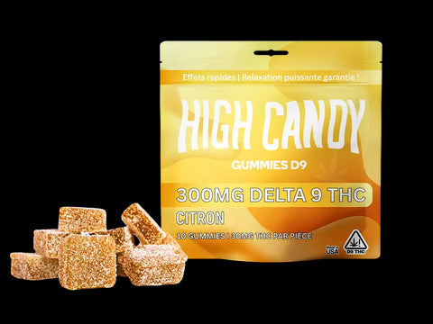 Gummies THC 30 mg goût Citron – 100 % naturels, vegan, sans synthèse – Made in USA – 100% Légal en France – HighCandy.fr