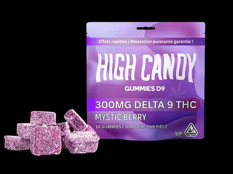 Gummies THC 30 mg goût Mystic Berry – 100 % naturels, vegan, sans synthèse – Made in USA – 100% Légal en France – HighCandy.fr